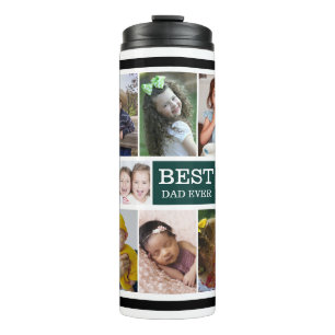 Creëer Your Own 15 Foto Best Dad Ever Green Thermosbeker