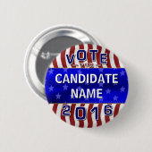 Creëer Your Own 2016 Presidential Elecection Name Ronde Button 5,7 Cm (Voorkant /achterkant)