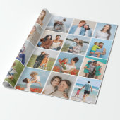 Creëer Your Own 20 Photo Collage Cadeaupapier (Uitgerold)