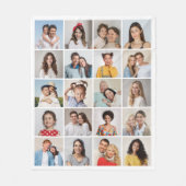 Creëer Your Own 20 Photo Collage Fleece Deken (Voorkant)