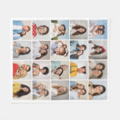 Creëer Your Own 20 Photo Collage Fleece Deken (Voorkant (Horizontaal))