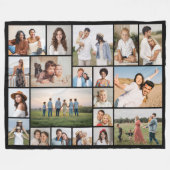 Creëer Your Own 20 Photo Collage Fleece Deken (Voorkant (Horizontaal))