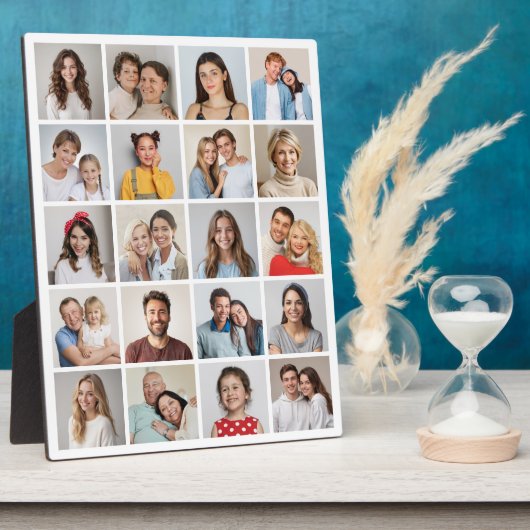 Creëer Your Own 20 Photo Collage Fotoplaat (Zijkant)