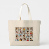 Creëer Your Own 20 Photo Collage Grote Tote Bag (Achterkant)