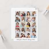 Creëer Your Own 20 Photo Collage Kaart (Voorkant / Achterkant in situ)