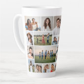 Creëer Your Own 20 Photo Collage Latte Mok (Linkerhoek)