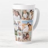 Creëer Your Own 20 Photo Collage Latte Mok (Rechterhoek)