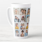 Creëer Your Own 20 Photo Collage Latte Mok (Linkerhoek)