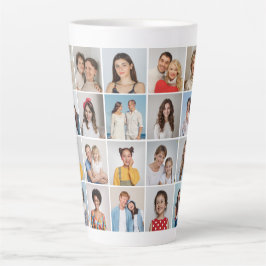 Creëer Your Own 20 Photo Collage Latte Mok