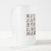 Creëer Your Own 20 Photo Collage Matglas Bierpul (Voorkant links)