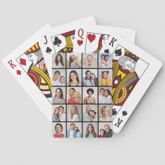 Creëer Your Own 20 Photo Collage Pokerkaarten (Achterkant)