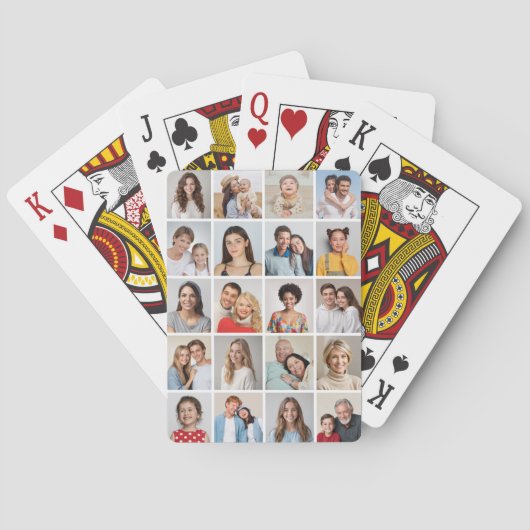 Creëer Your Own 20 Photo Collage Pokerkaarten (Achterkant)