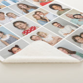 Creëer Your Own 20 Photo Collage Sherpa Deken (3/4)