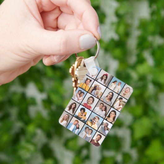 Creëer Your Own 20 Photo Collage Sleutelhanger (Hand)