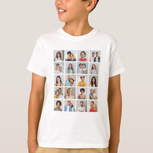 Creëer Your Own 20 Photo Collage T-shirt (Voorkant)