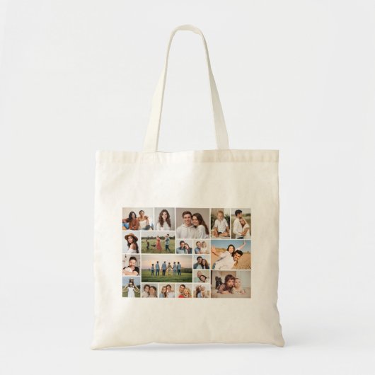 Creëer Your Own 20 Photo Collage Tote Bag (Voorkant)