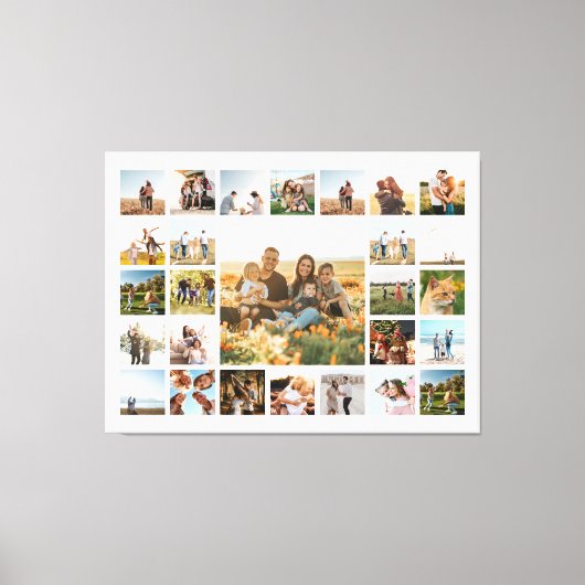 Creëer Your Own 27 Photo Collage Canvas Afdruk (Voorkant)