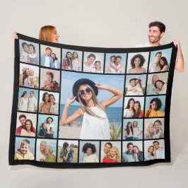 Creëer Your Own 27 Photo Collage Fleece Deken