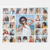 Creëer Your Own 27 Photo Collage Fleece Deken (Voorkant (Horizontaal))