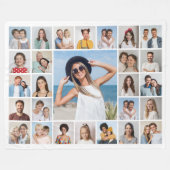 Creëer Your Own 27 Photo Collage Fleece Deken (Voorkant (Horizontaal))