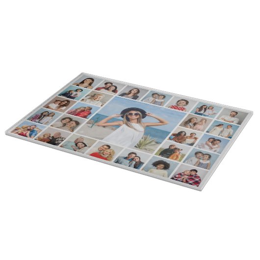 Creëer Your Own 27 Photo Collage Snijplank (Hoek)