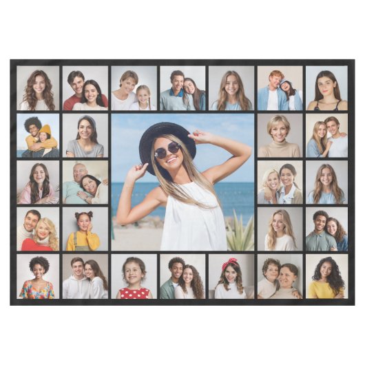 Creëer Your Own 27 Photo Collage Tafelkleed (Voorkant (Horizontaal))