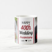 Creëer Your Own 2 Foto 40th Wedding Jubileum   Koffiemok (Center)