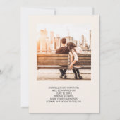 Creëer Your Own 2 Photo Simple Wedding Save The Date (Achterkant)