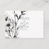 Creëer Your Own - 3 B&W Wildflower Advieskaart (Voorkant)