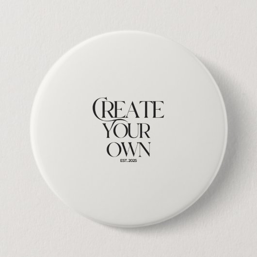 Creëer Your Own 3" grote ronde Button 7,6 Cm (Voorkant)