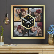 Creëer Your Own 4 Foto Collage Black en Gold