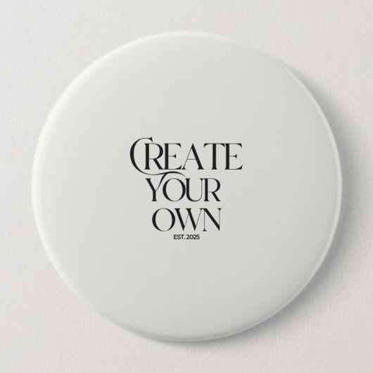 Creëer Your Own 4" grote ronde Button 4,0 Cm (Voorkant)