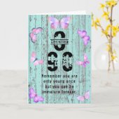 Creëer Your Own Any Age Grappige Verjaardagsgroet Kaart (Gele Bloem)