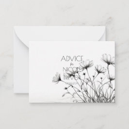 Creëer Your Own -  B&W Flowers Advieskaart