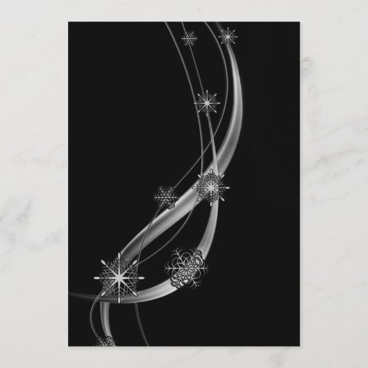 Creëer Your Own - B&W Snowflakes lint Menu (Achterkant)