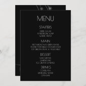 Creëer Your Own - B&W Snowflakes lint Menu (Voorkant / Achterkant)