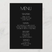 Creëer Your Own - B&W X-Ray Wildflowers Menu (Voorkant)
