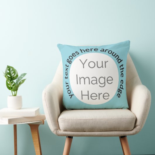 Creëer Your Own Baby Blue – Aangepaste foto en tek Kussen (Stoel)
