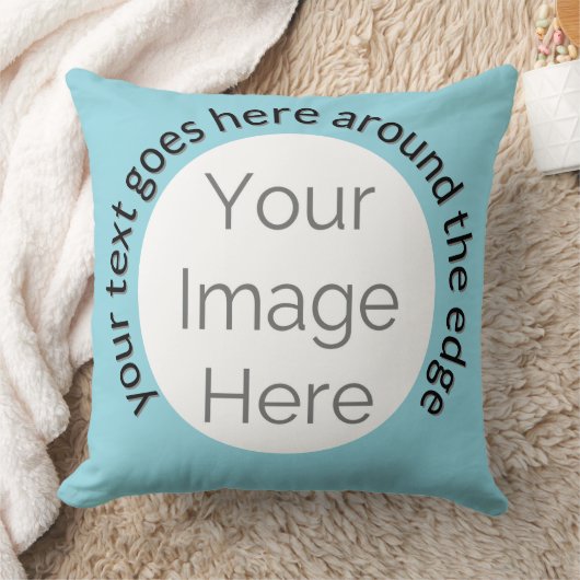 Creëer Your Own Baby Blue – Aangepaste foto en tek Kussen (Deken)