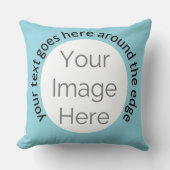 Creëer Your Own Baby Blue – Aangepaste foto en tek Kussen (Voorkant)