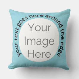 Creëer Your Own Baby Blue – Aangepaste foto en tek Kussen