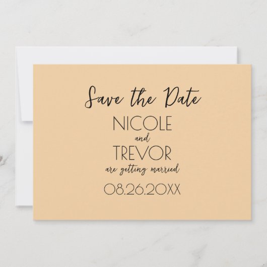 Creëer Your Own beroemd gemaakt door Plain Minimal Save The Date (Voorkant)