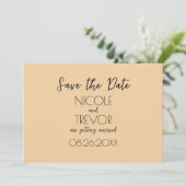 Creëer Your Own beroemd gemaakt door Plain Minimal Save The Date (Staand voorkant)