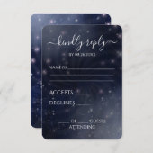 Creëer Your Own beroemd gemaakt door Spiral Starry RSVP Kaartje (Voorkant / Achterkant)