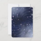 Creëer Your Own beroemd gemaakt door Spiral Starry RSVP Kaartje (Achterkant)