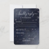 Creëer Your Own beroemd gemaakt door Spiral Starry RSVP Kaartje (Voorkant)