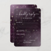 Creëer Your Own beroemd gemaakt door Spiral Starry RSVP Kaartje (Voorkant / Achterkant)