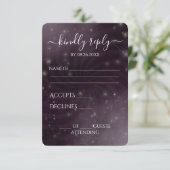 Creëer Your Own beroemd gemaakt door Spiral Starry RSVP Kaartje (Staand voorkant)