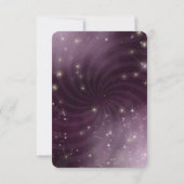 Creëer Your Own beroemd gemaakt door Spiral Starry RSVP Kaartje (Achterkant)