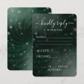 Creëer Your Own beroemd gemaakt door Spiral Starry RSVP Kaartje (Voorkant / Achterkant)